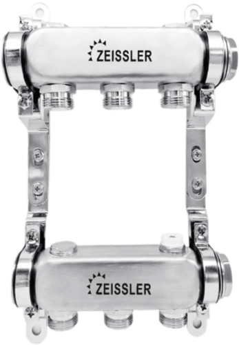 Изображение Коллекторный блок из нержавеющей стали без запорных клапанов  1" * 3/4", ЕК-5выходов ZSc.407.0605S ZEISSLER