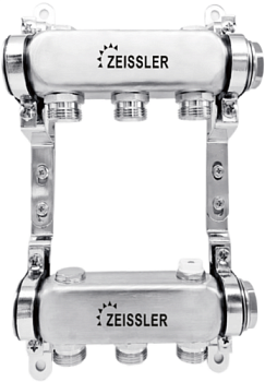 Изображение Коллекторный блок из нержавеющей стали без запорных клапанов  1" * 3/4", ЕК-5выходов ZSc.407.0605S ZEISSLER