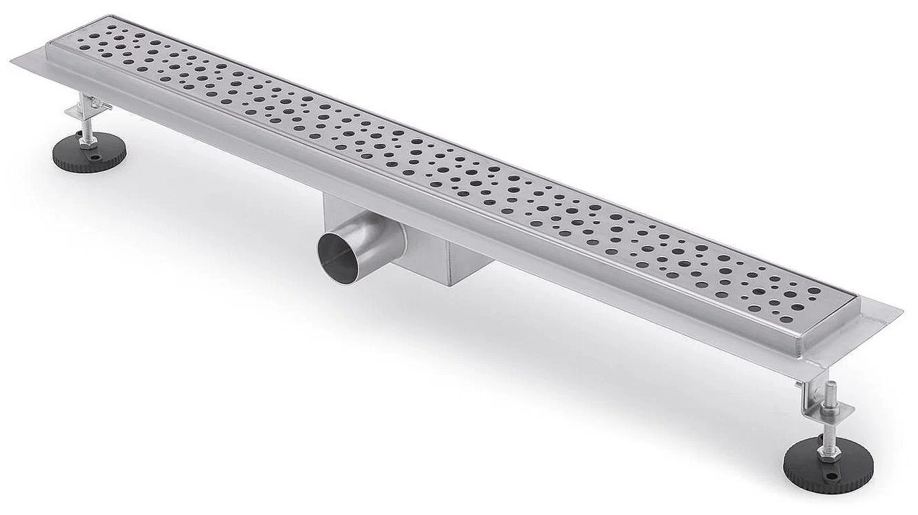 Изображение Трап-лоток с гориз. (гидро+сухая защита от запаха) (решетка с круг. ячейкой) 95см BAD419502 TIM